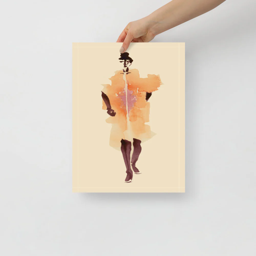 Orange Bloom Dress Wall Art - Image 2