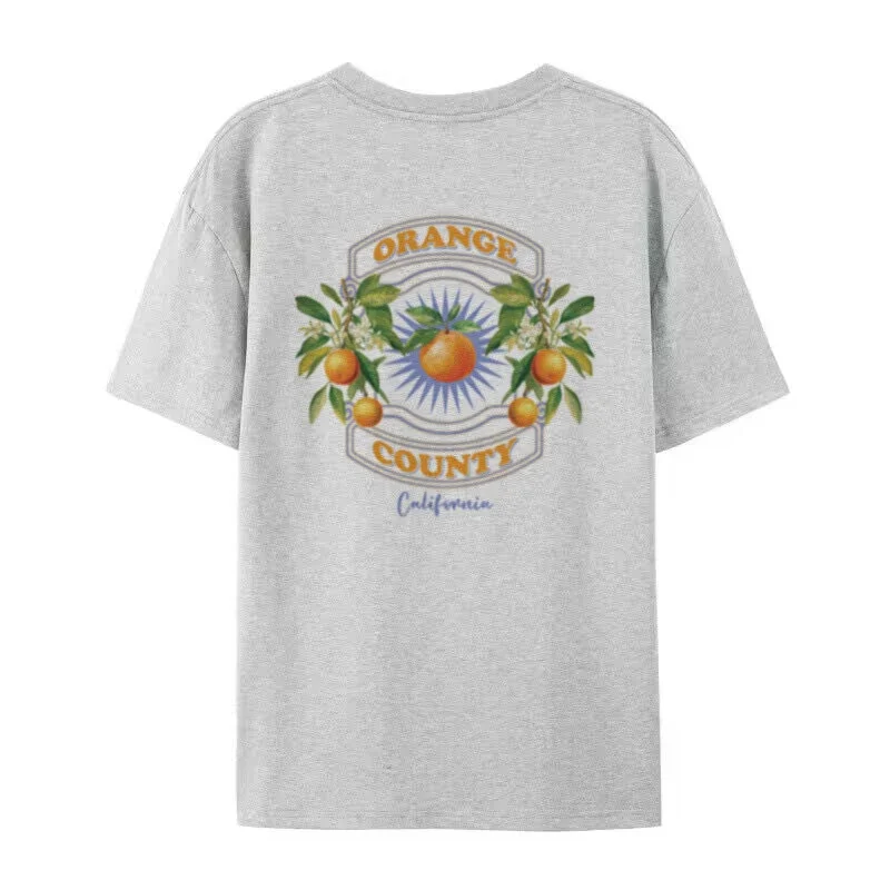 Orange Fruit Print T-Shirt - Image 5
