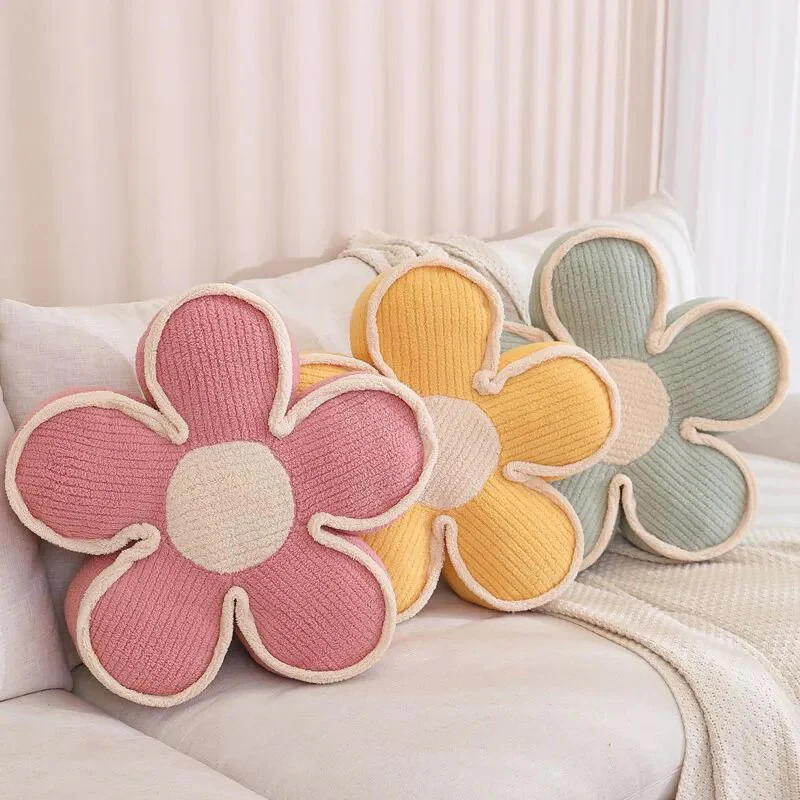 Pastel Fluffy Flower Cushion - Image 2