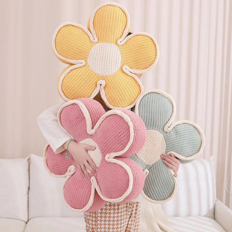 Pastel Fluffy Flower Cushion - Image 3