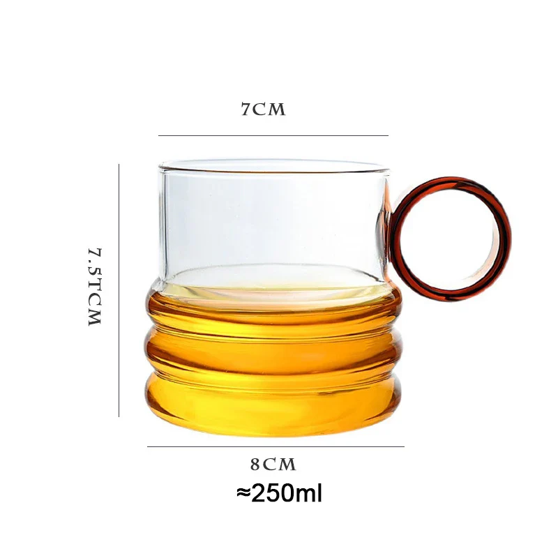 Pebble Borosilicate Glass Mug with Ring Handle - Image 10