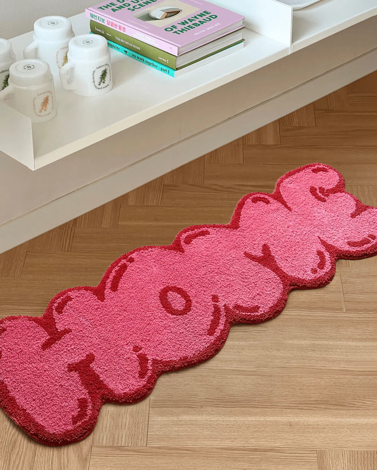 Pink Tufted "HOME" Balloon Font Rug - Image 6