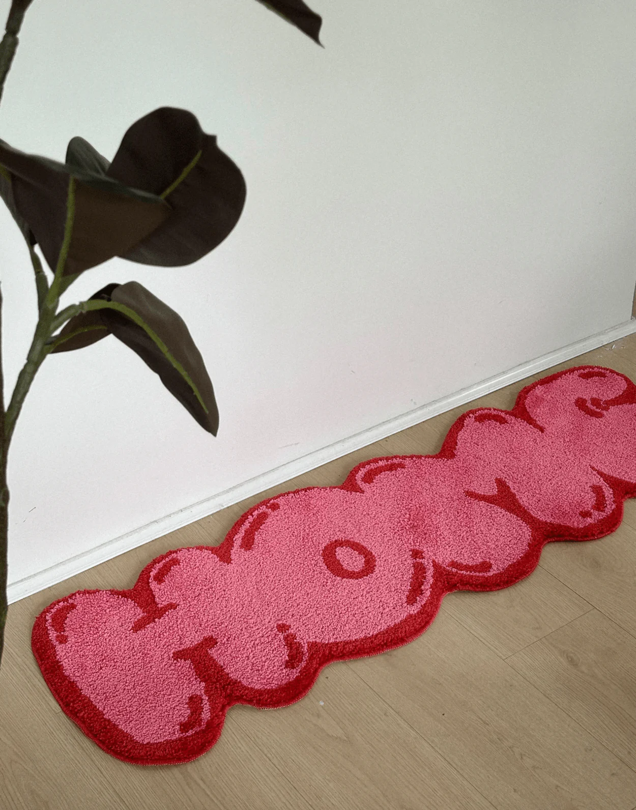 Pink Tufted "HOME" Balloon Font Rug - Image 8