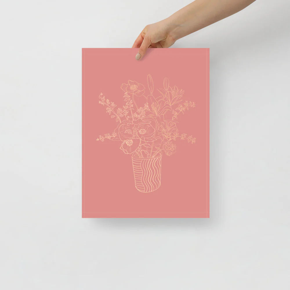 Plant Line Drawing Wall Art - Image 5