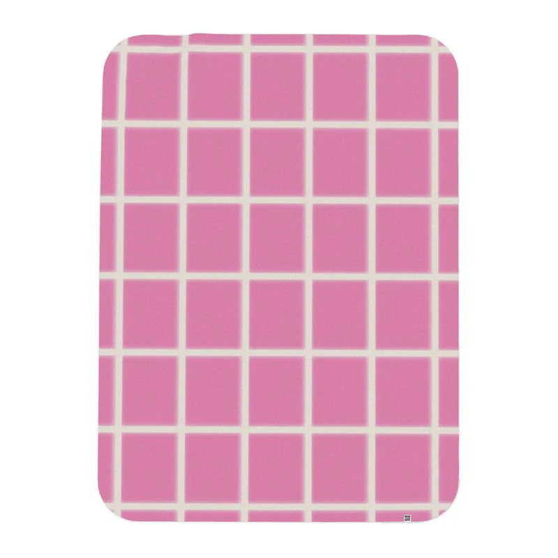 Poppy Pink Grid Throw - Image 6