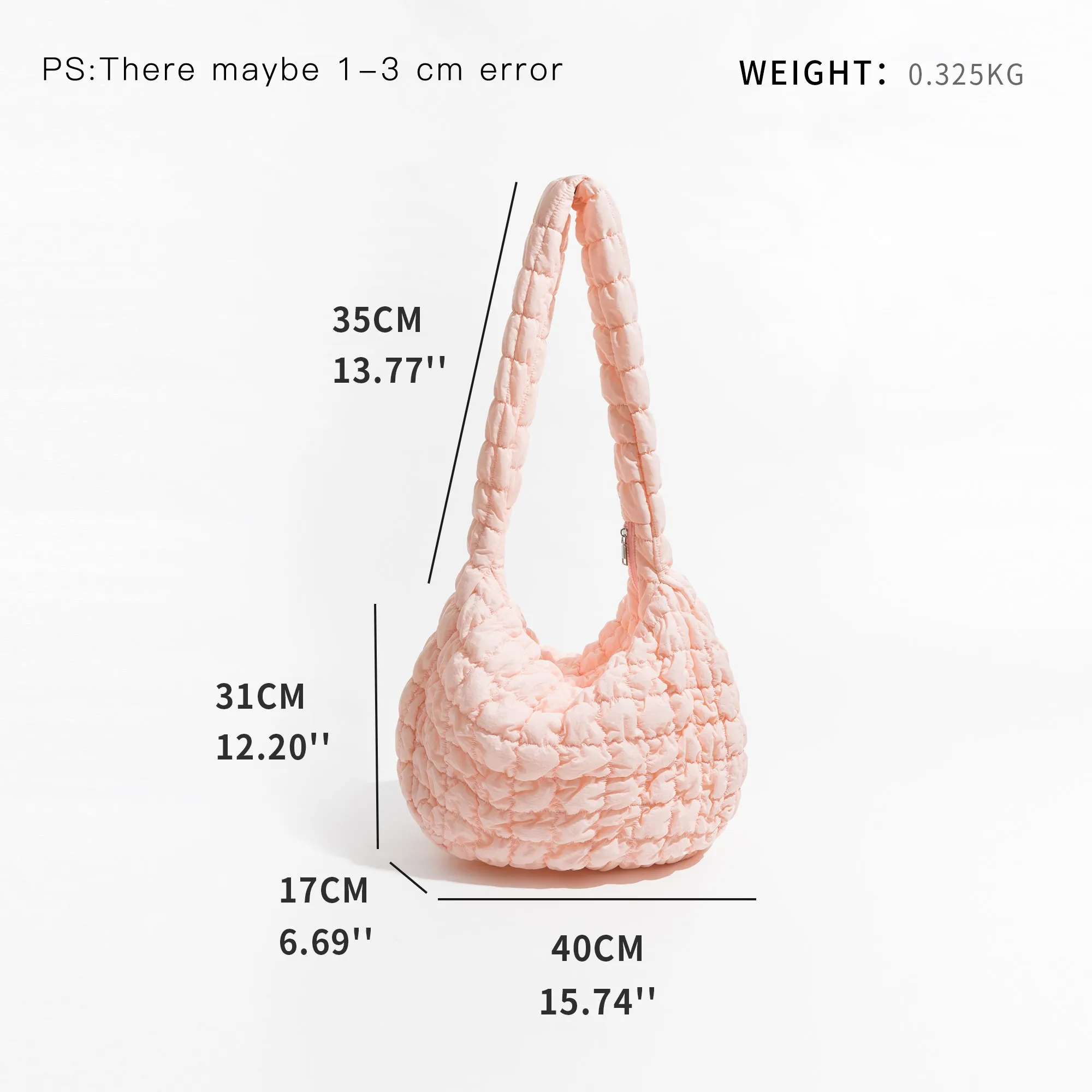 Puff Cross Quilt Large Shoulder Bag - Image 9