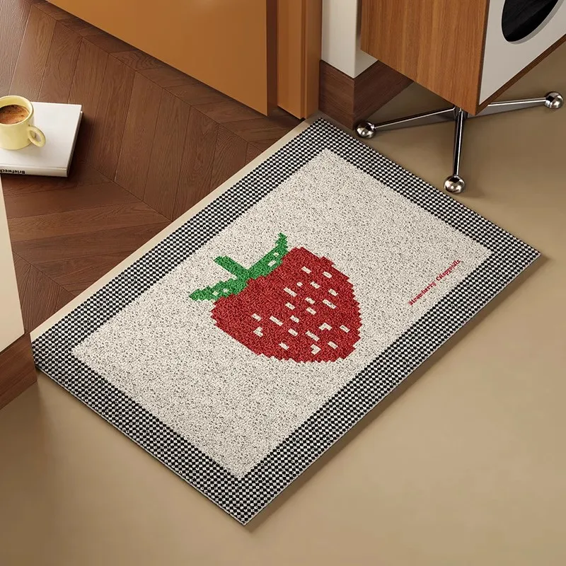 PVC Strawberry Welcome Doormat – Anti-Dust & Anti-Slip