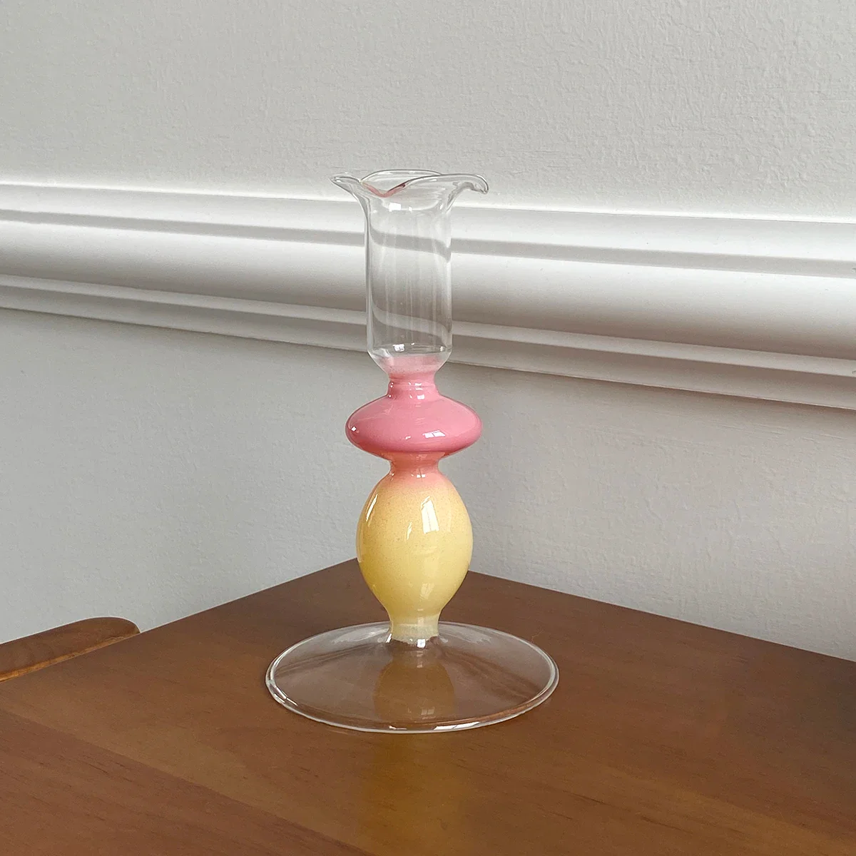 Rainbow Gradient Glass Candle Holder - Image 6