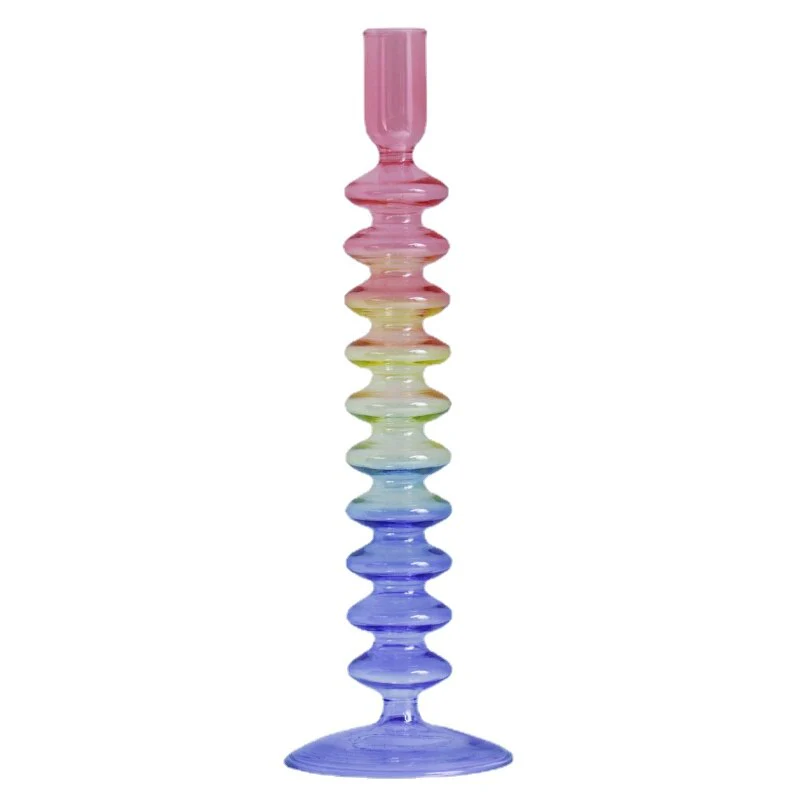 Rainbow Gradient Glass Candle Holder - Image 13