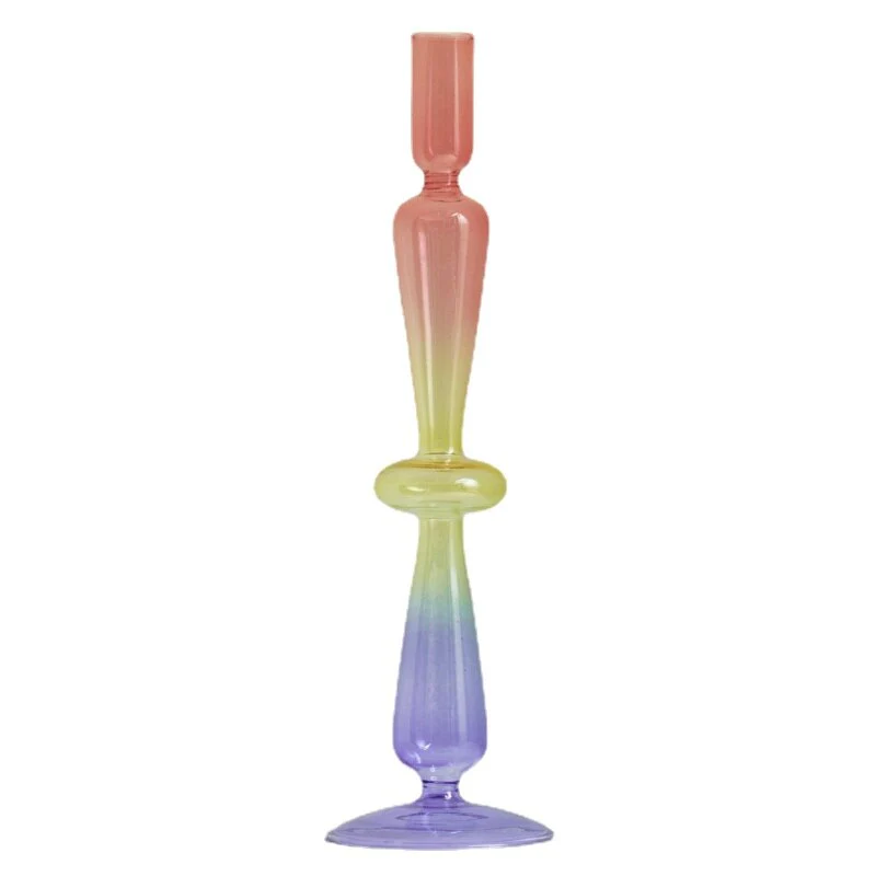 Rainbow Gradient Glass Candle Holder - Image 15