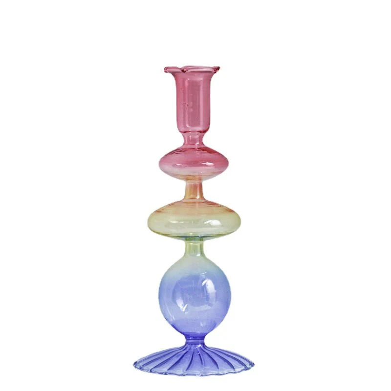 Rainbow Gradient Glass Candle Holder - Image 16