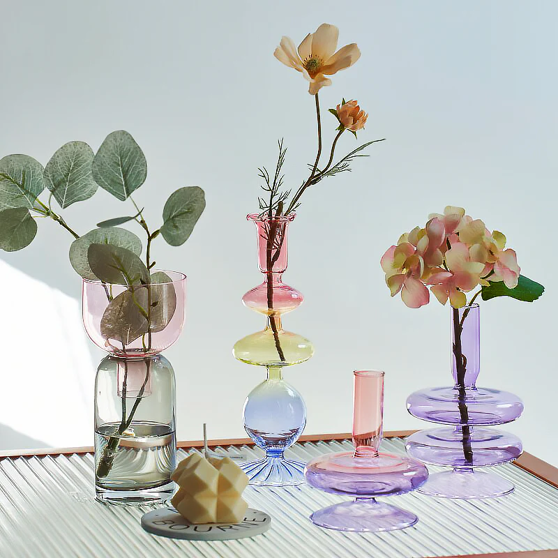 Rainbow Gradient Glass Candle Holder - Image 8