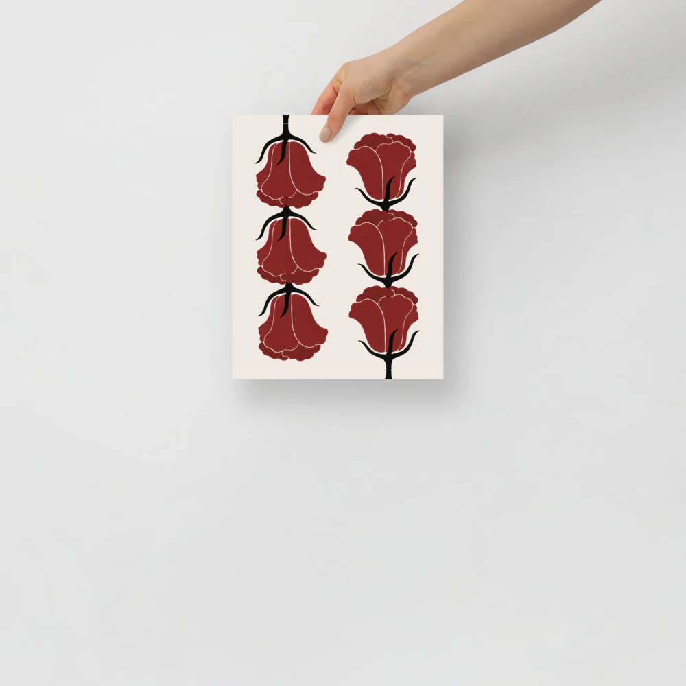 Red Tulips Wall Art - Image 2