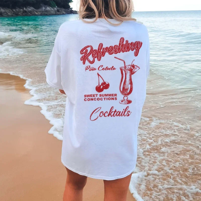 Refreshing Cherry Cocktail T-Shirt - Image 2