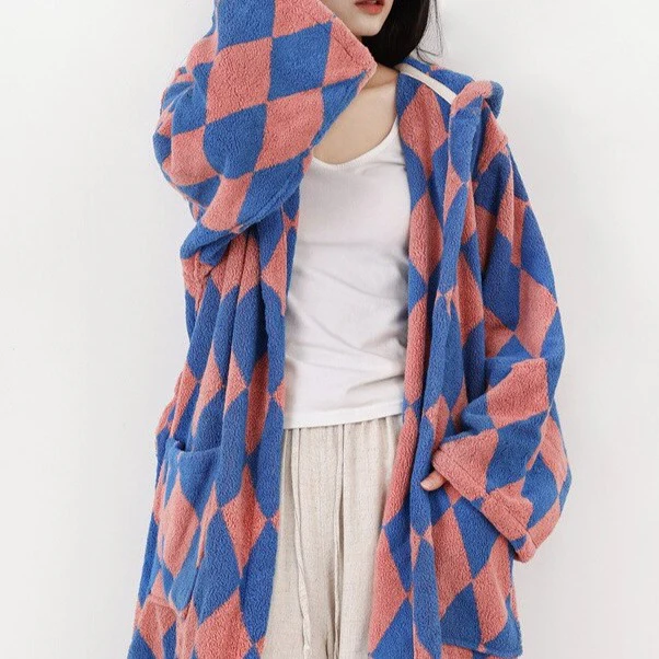 Retro Diamond Bath Robe