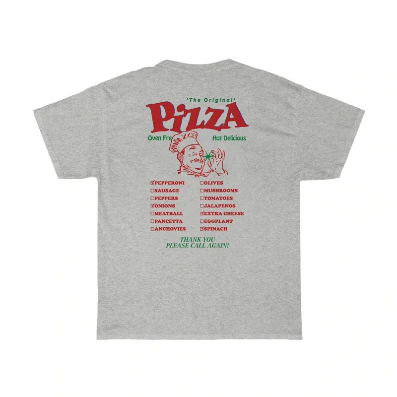 Retro Napoli Pizza Print T-Shirt - Image 5