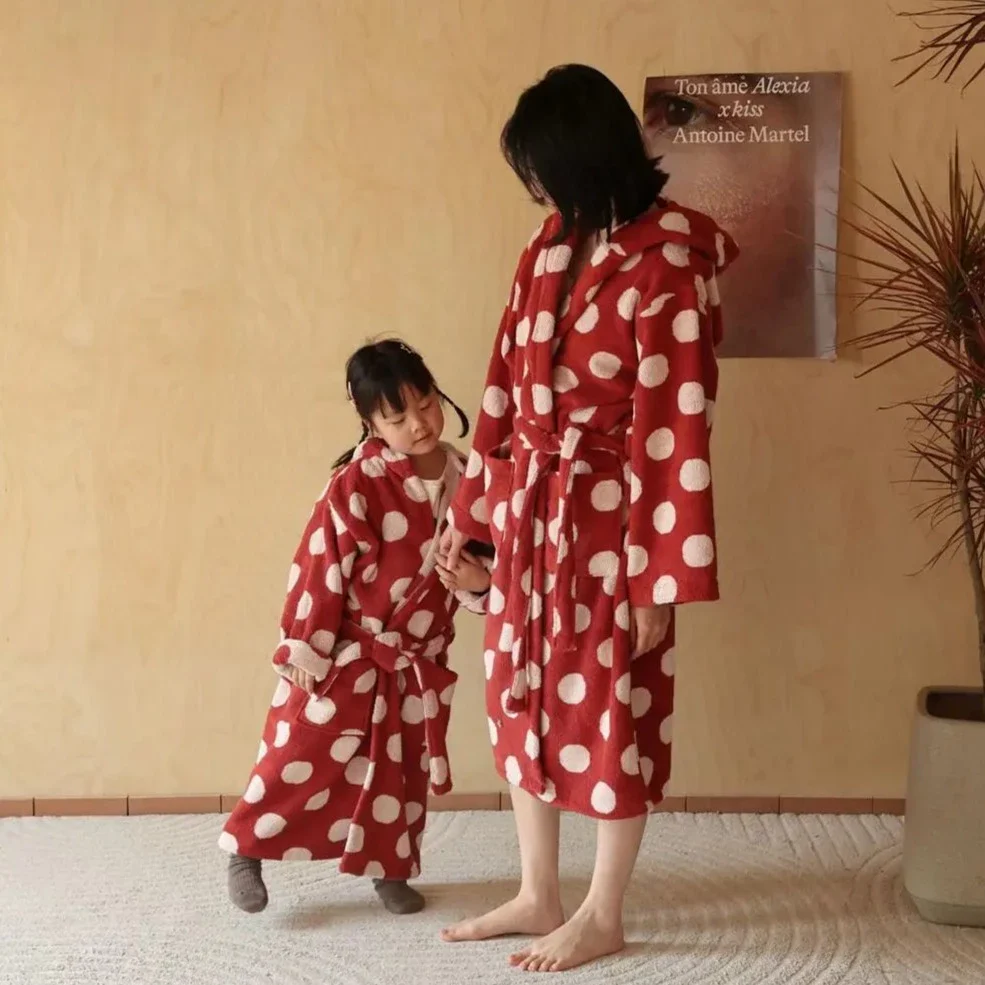 Retro Polka Dot Bath Gown