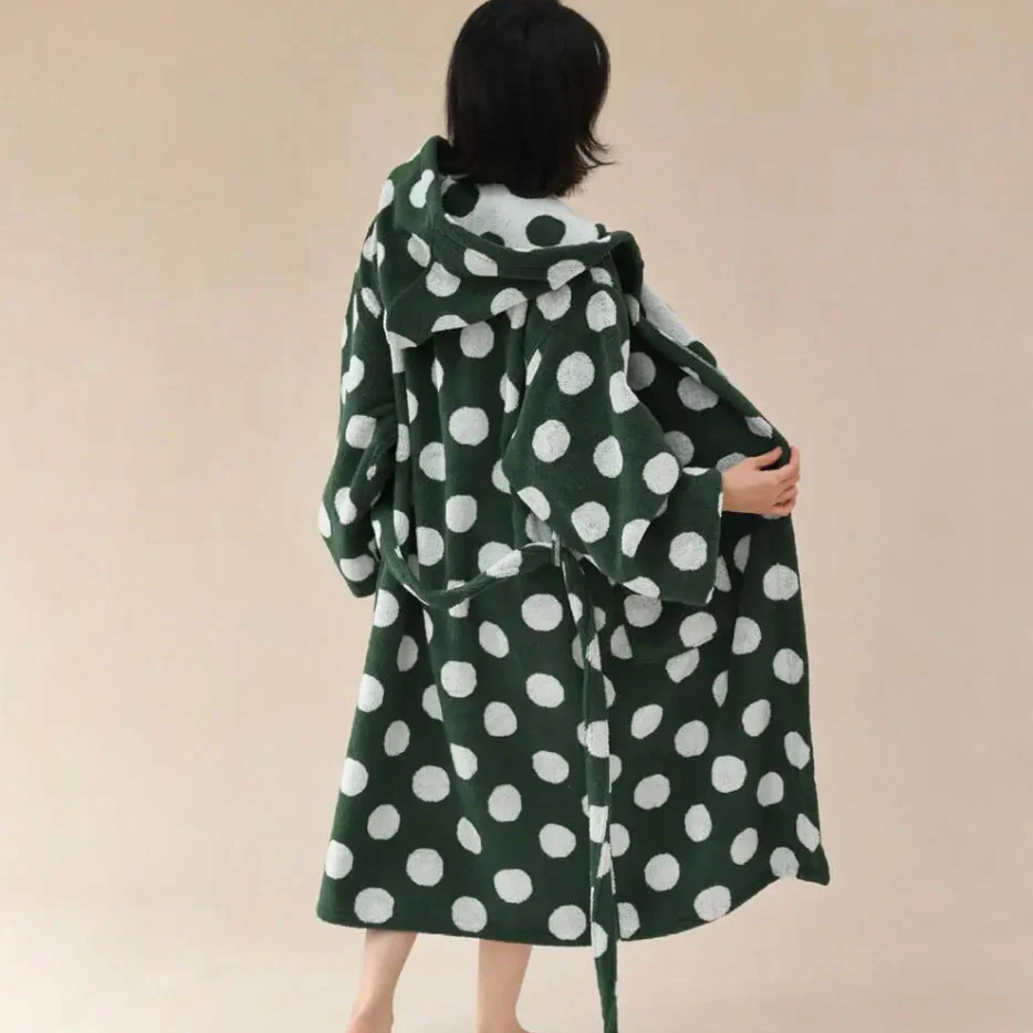 Retro Polka Dot Bath Gown - Image 10