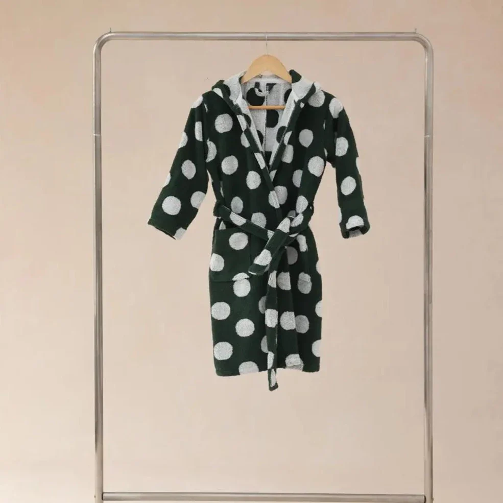 Retro Polka Dot Bath Gown - Image 12
