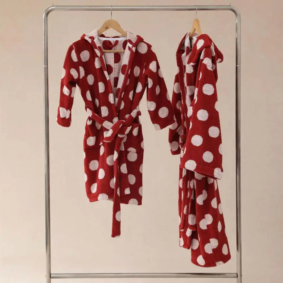 Retro Polka Dot Bath Gown - Image 2