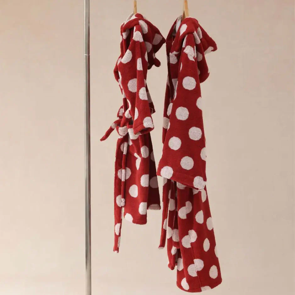 Retro Polka Dot Bath Gown - Image 3