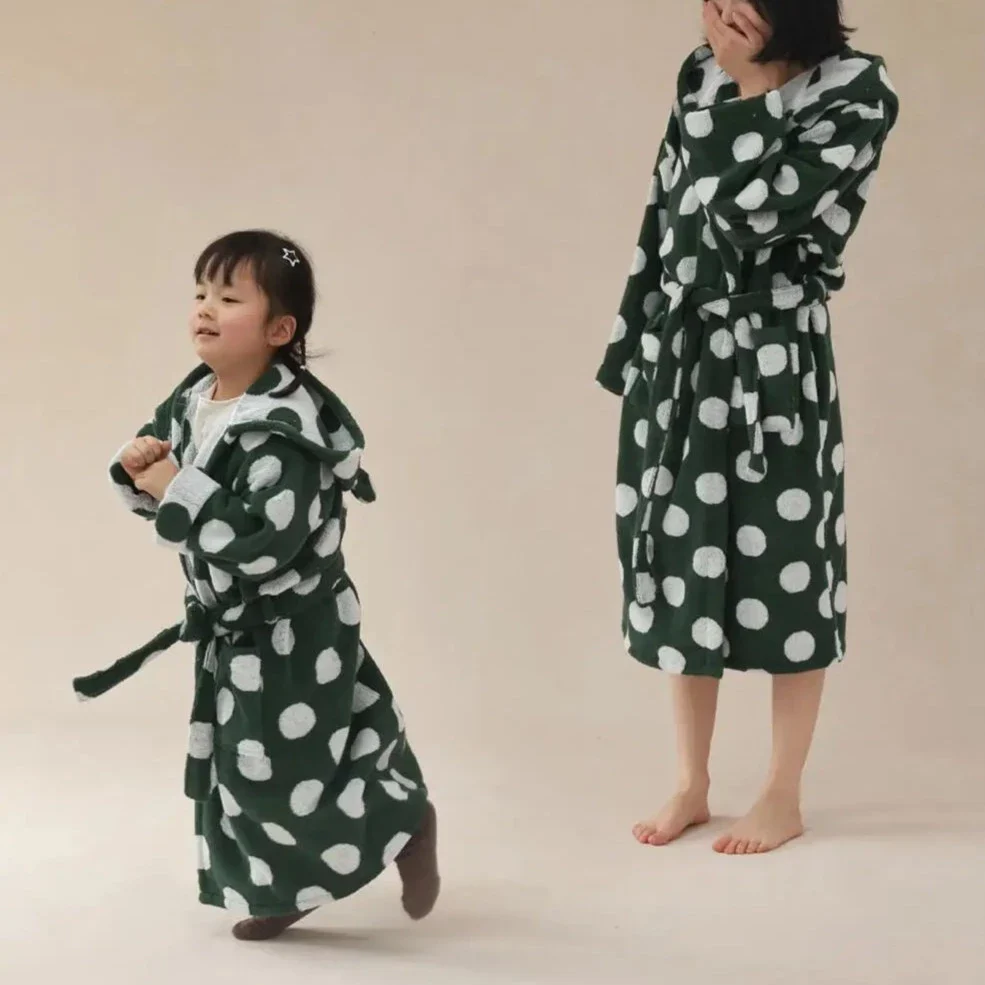 Retro Polka Dot Bath Gown - Image 8