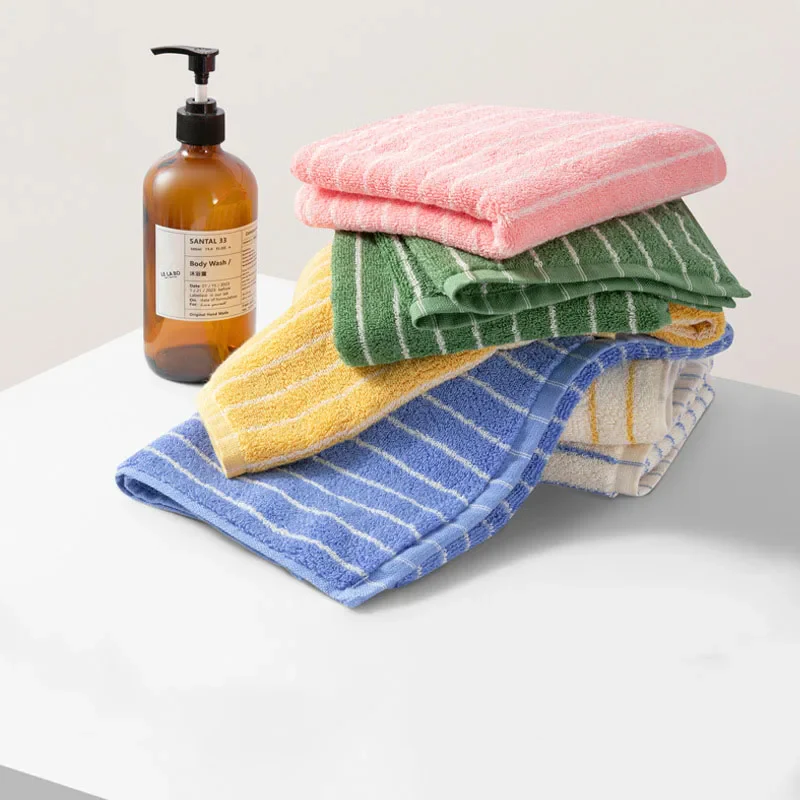 Retro Striped Cotton Towel