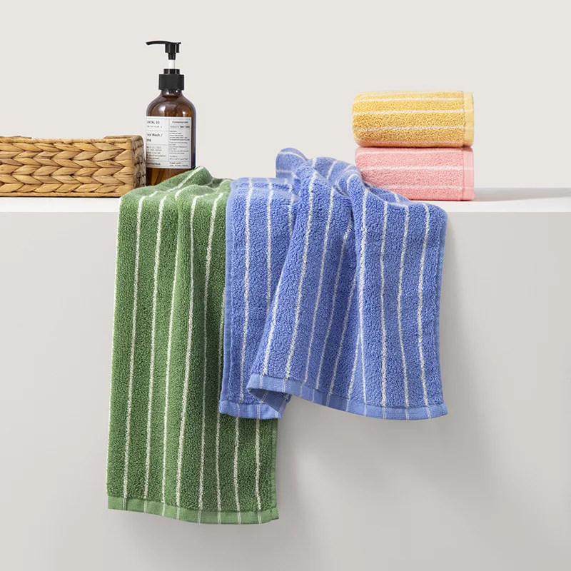Retro Striped Cotton Towel - Image 2