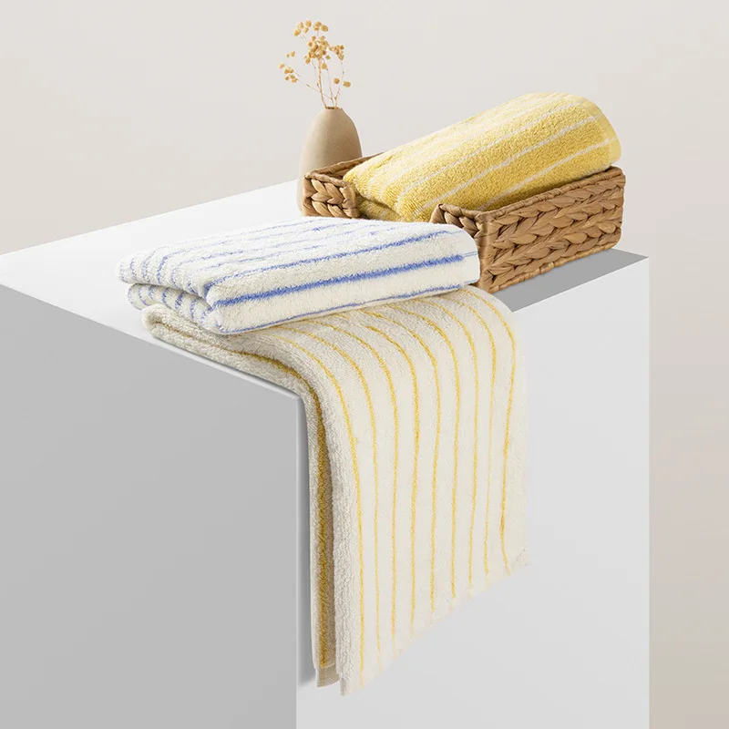 Retro Striped Cotton Towel - Image 3