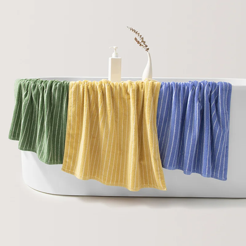 Retro Striped Cotton Towel - Image 4