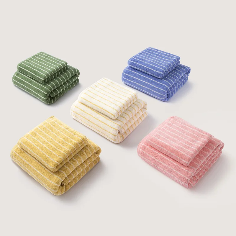 Retro Striped Cotton Towel - Image 6