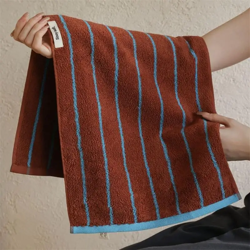 Retro Striped Pure Cotton Towels – Soft & Absorbent - Image 7