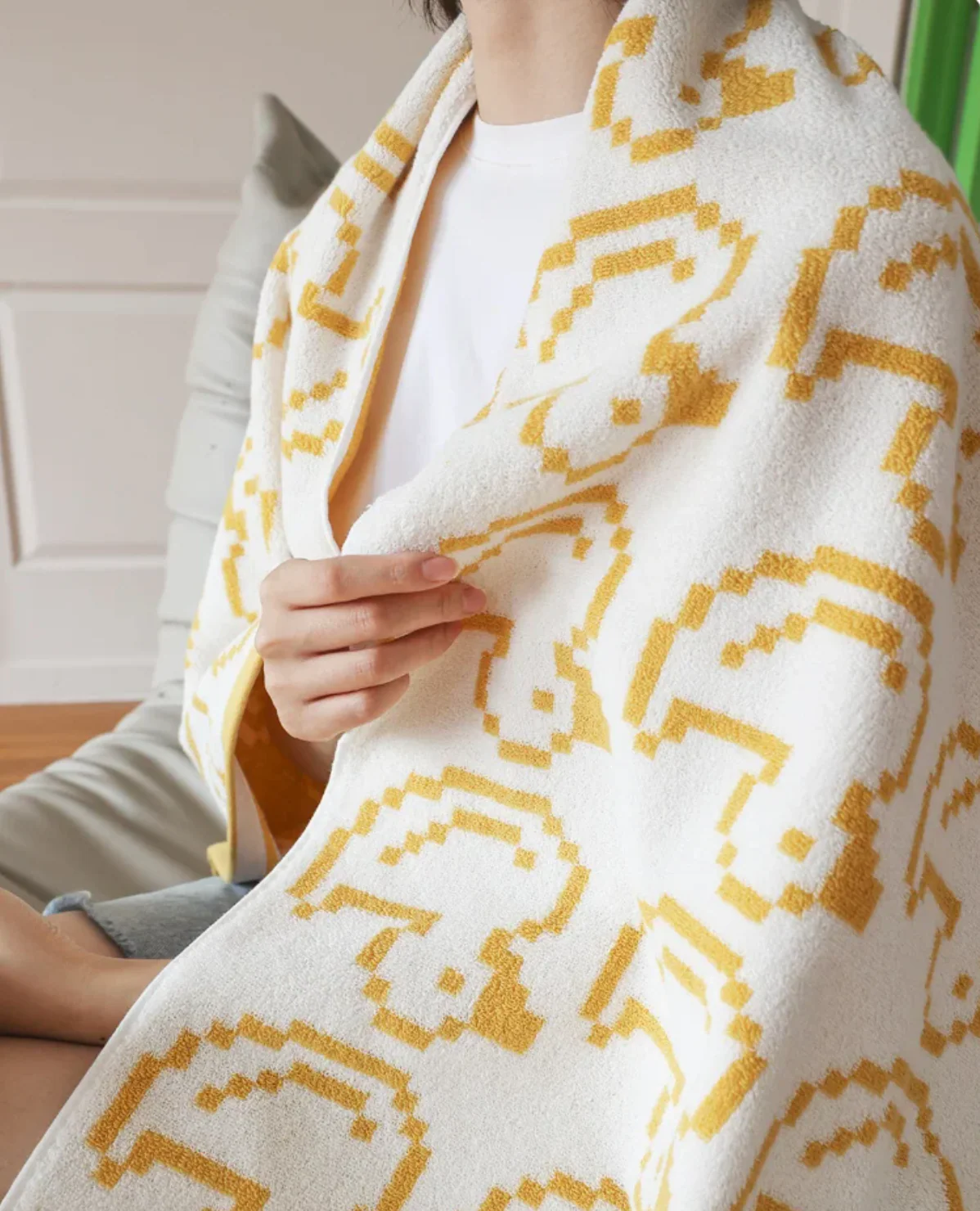 Reversible Animal Print Cotton Towel - Image 3