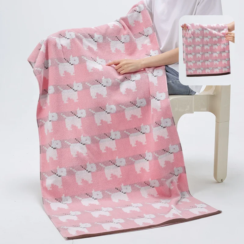 Reversible Animal Print Cotton Towel - Image 9