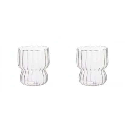 RIBBED CHUBBY GLASS CUP - Image 13