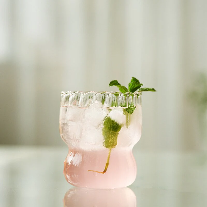 RIBBED CHUBBY GLASS CUP - Image 6
