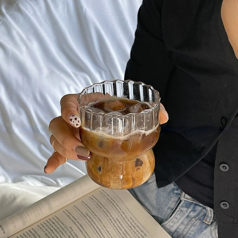 RIBBED CHUBBY GLASS CUP - Image 9