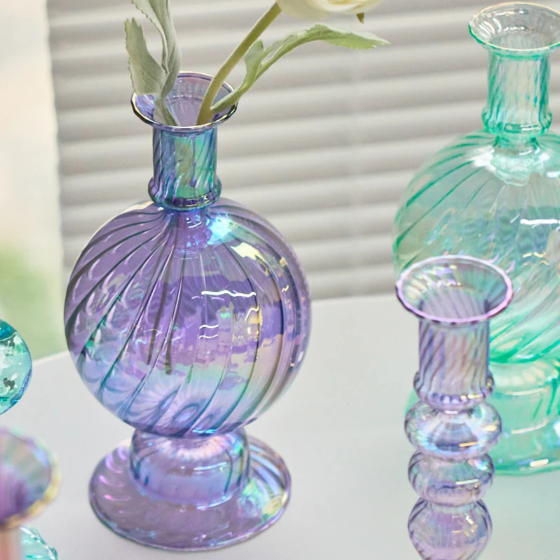 Ribbed Glass Candleholders - Mermaid - Image 13