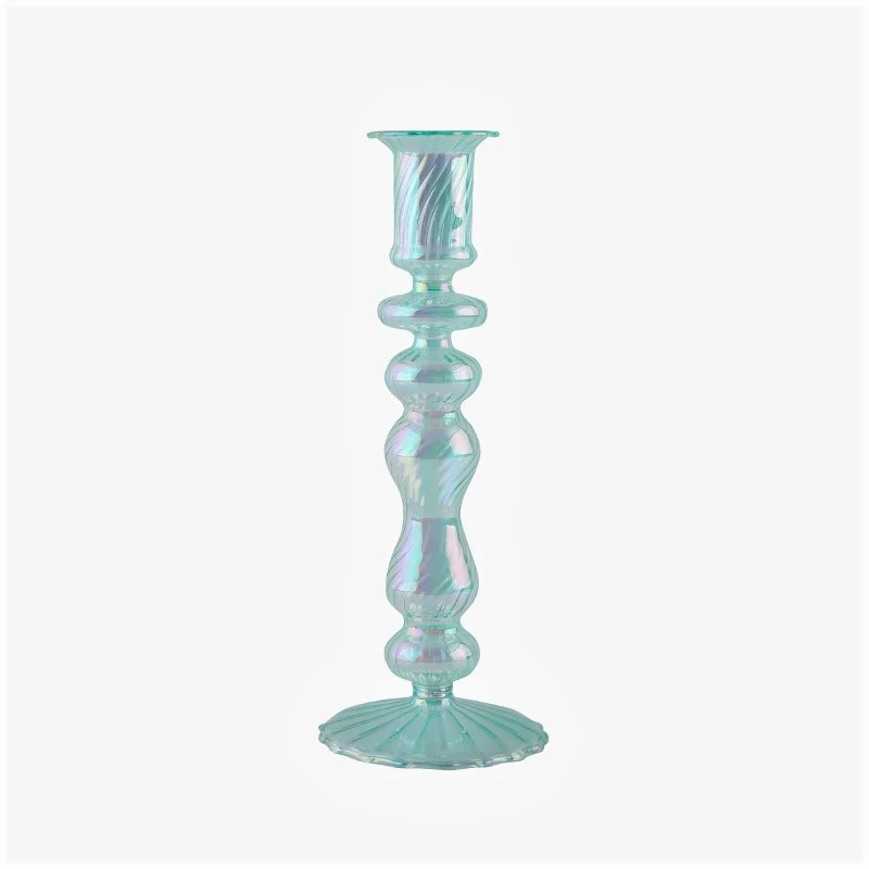 Ribbed Glass Candleholders - Mermaid - Image 22