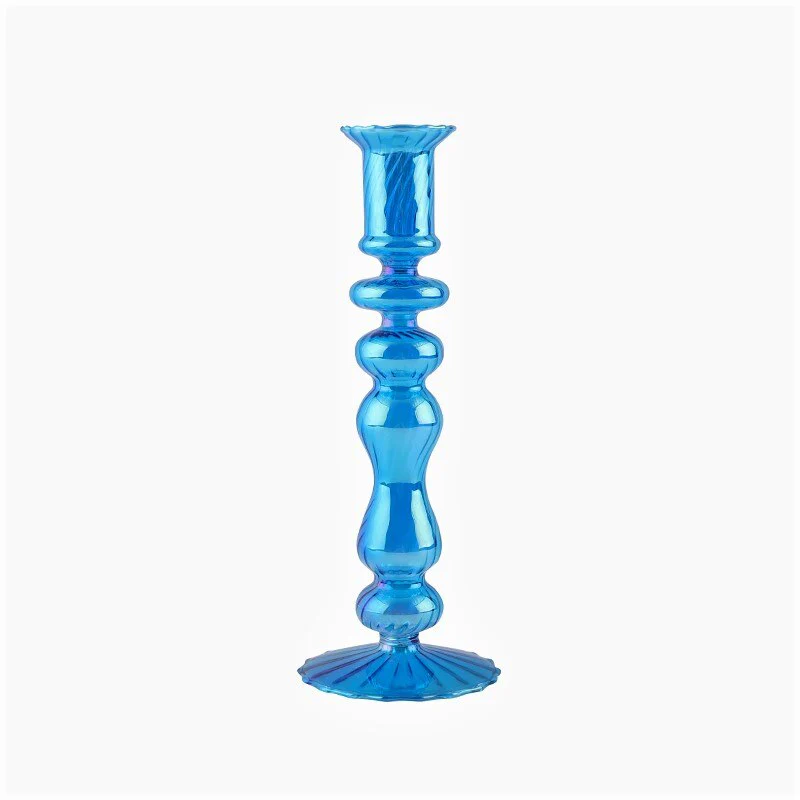 Ribbed Glass Candleholders - Mermaid - Image 24