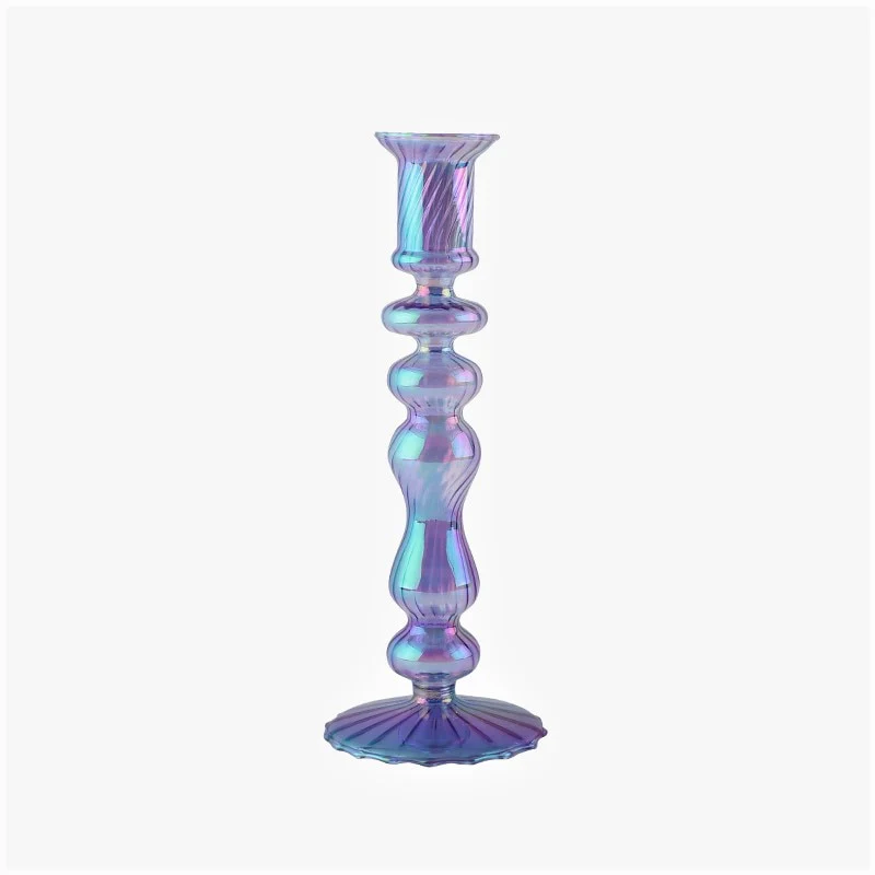 Ribbed Glass Candleholders - Mermaid - Image 26