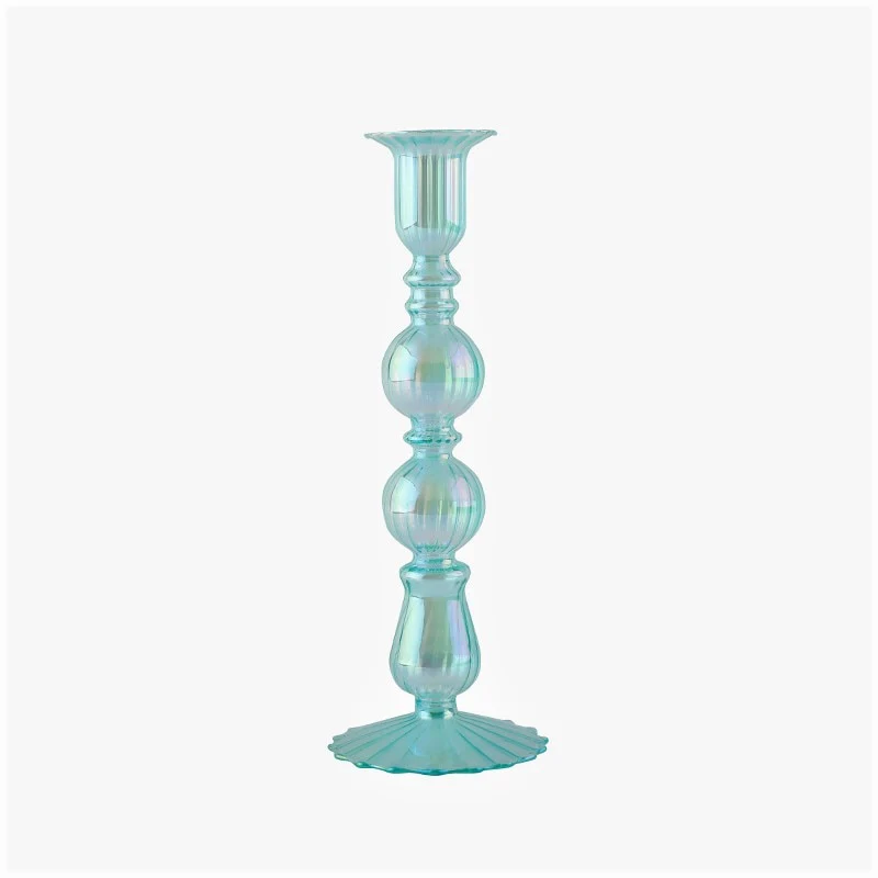Ribbed Glass Candleholders - Mermaid - Image 28