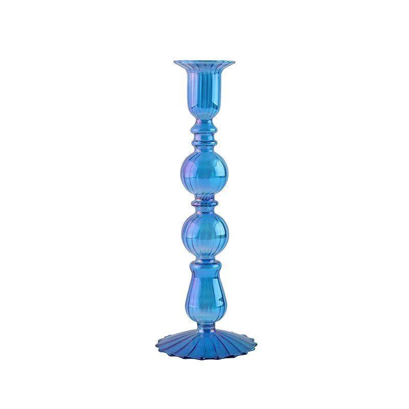 Ribbed Glass Candleholders - Mermaid - Image 31