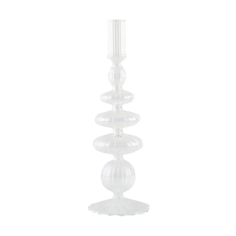 Ribbed Glass Candleholders - Pastel - Image 13