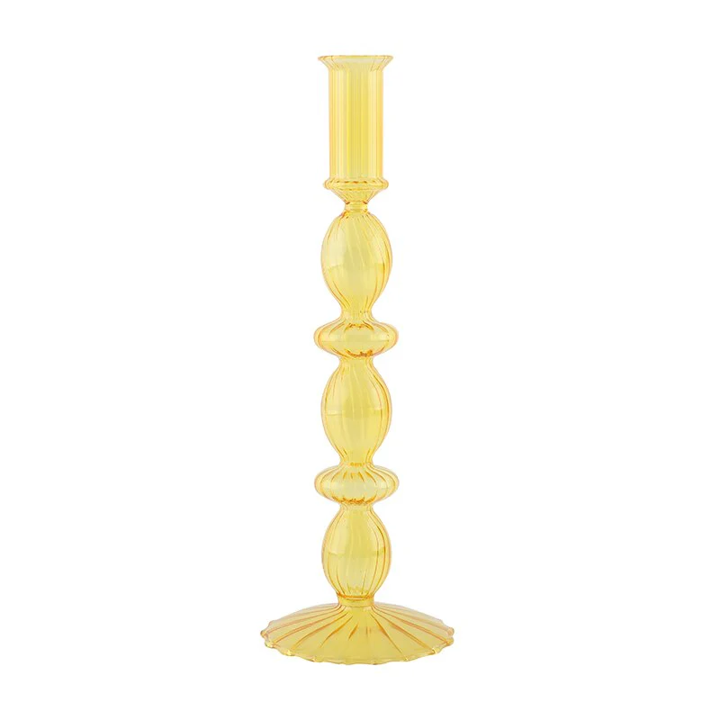 Ribbed Glass Candleholders - Pastel - Image 14