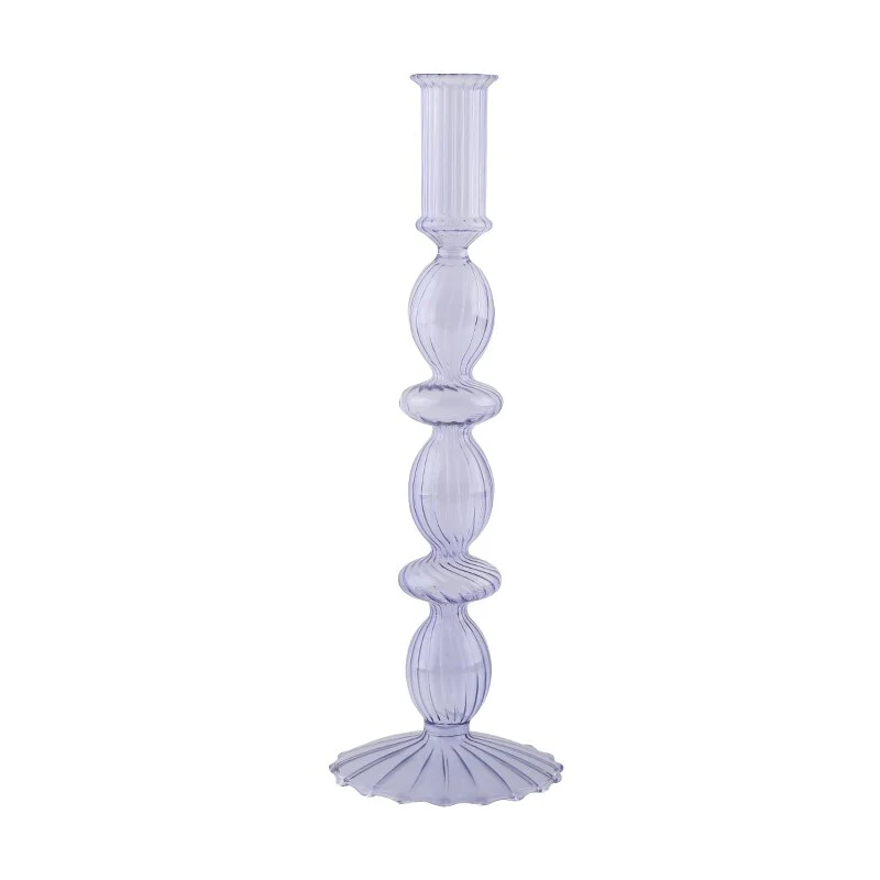 Ribbed Glass Candleholders - Pastel - Image 17