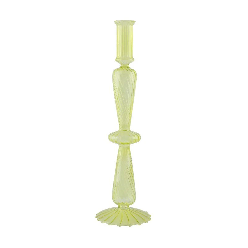 Ribbed Glass Candleholders - Pastel - Image 9