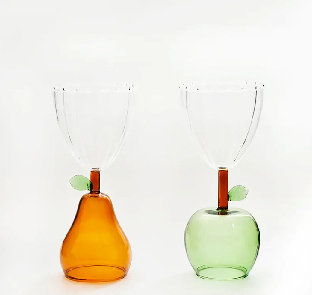 Ribbed Goblet with Fruit Handle - Image 3