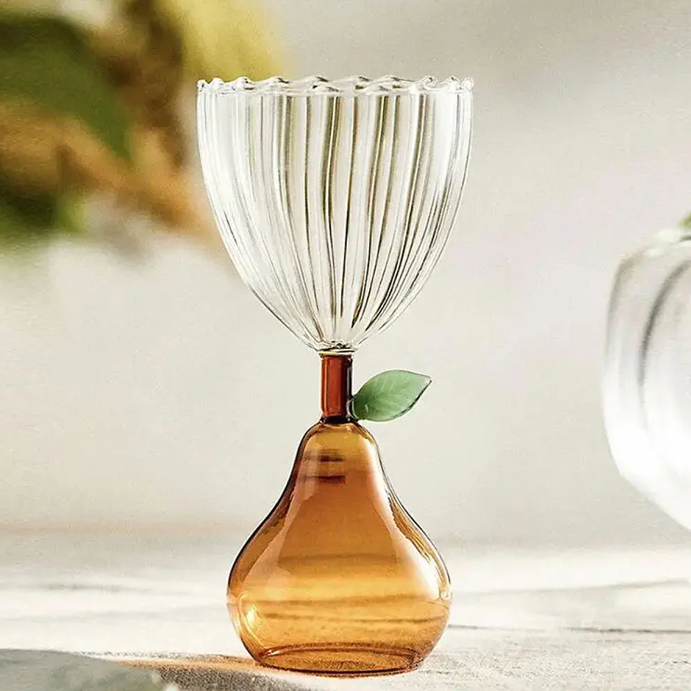 Ribbed Goblet with Fruit Handle - Image 5