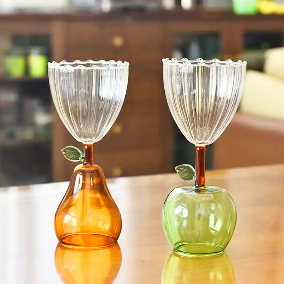 Ribbed Goblet with Fruit Handle - Image 6